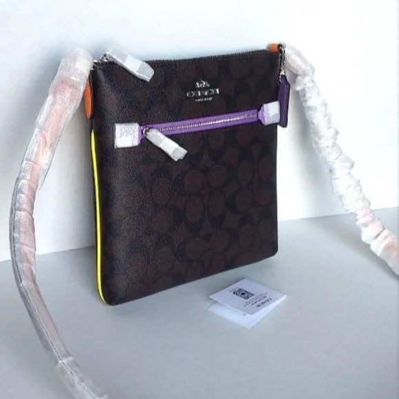 Coach Mini Rowan File Bag in Colorblock Signature Canvas NWT $250 - Picture 7 of 8